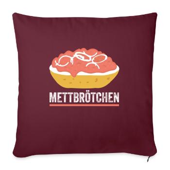 Mettbrötchen - Sofakissenbezug 45 x 45 cm - Burgunderrot - Vorne