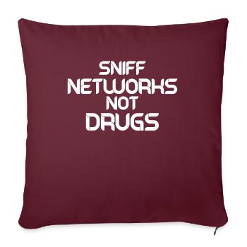 Lustiges Hacker Netzwerk Admin Network Sniffing - Sofakissenbezug 45 x 45 cm - Burgunderrot - Vorne