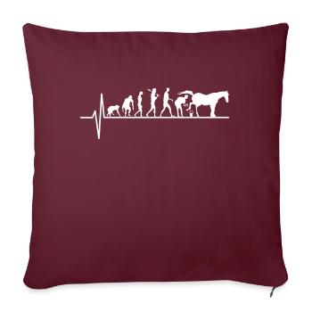 Cadeau de battement de coeur d'évolution de Farrier - Housse de coussin décorative 45 x 45 cm - bordeaux - Devant