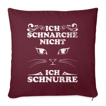 Katze Katze Katze - Sofakissenbezug 45 x 45 cm - Burgunderrot - Vorne