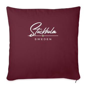 Stockholm Suède capitale suédoise - Housse de coussin décorative 45 x 45 cm - bordeaux - Devant