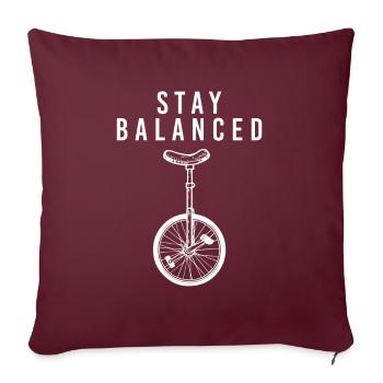 Monocycle Monocycle Fille Monocycle Balance - Housse de coussin décorative 45 x 45 cm - bordeaux - Devant