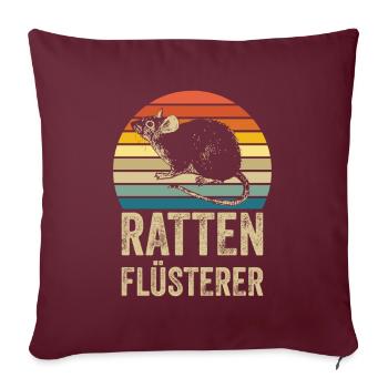 Ratten Flüsterer - Sofakissenbezug 45 x 45 cm - Burgunderrot - Vorne