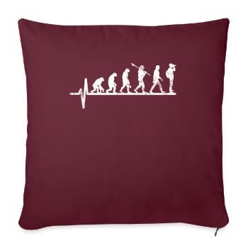Evolution des ornithologues - Housse de coussin décorative 45 x 45 cm - bordeaux - Devant