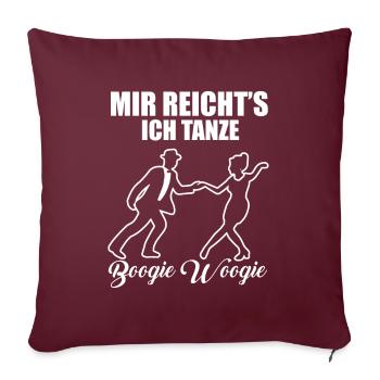 Boogie Woogie Tanzen Tänzer Geschenk - Sofakissenbezug 45 x 45 cm - Burgunderrot - Vorne