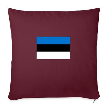 Estonie drapeau estonien drapeau - Housse de coussin décorative 45 x 45 cm - bordeaux - Devant