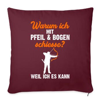 Bogenschütze - Sofakissenbezug 45 x 45 cm - Burgunderrot - Vorne