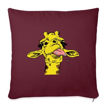 Girafe Girafe Wildlife Afrique Serengeti Safari - Housse de coussin décorative 45 x 45 cm - bordeaux - Devant