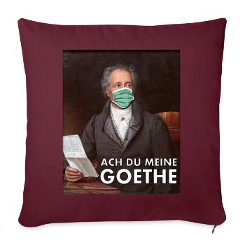 Ach Du Meine Goethe Mundschutz Virus Wolfgang - Sofakissenbezug 45 x 45 cm - Burgunderrot - Vorne