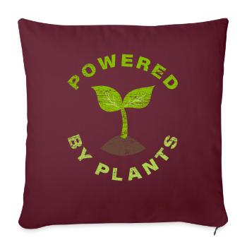 Vegan Gesundheit - Sofakissenbezug 45 x 45 cm - Burgunderrot - Vorne