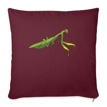 Cute Praying Mantis Love Funny Praying Mantis - Sofa pillowcase 17,3'' x 17,3'' (45 x 45 cm) - burgundy - Front