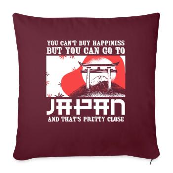 Cadeau de culture japonaise japonaise japonaise - Housse de coussin décorative 45 x 45 cm - bordeaux - Devant