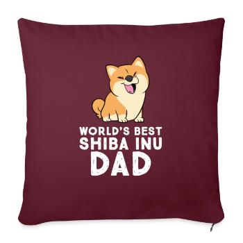 World's Best Shiba Inu Dad Dog Shiba Dad - Sofa pillowcase 17,3'' x 17,3'' (45 x 45 cm) - burgundy - Front