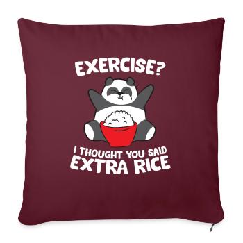 Lustiger Panda Exercise I Thought You Said Extra - Sofakissenbezug 45 x 45 cm - Burgunderrot - Vorne