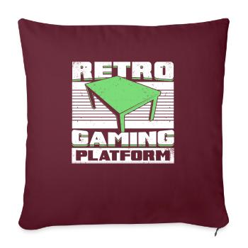 Cadeau de joueur de plateau de jeu de société de table - Housse de coussin décorative 45 x 45 cm - bordeaux - Devant