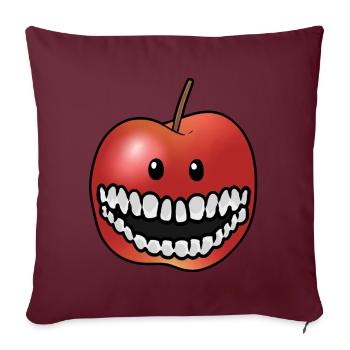Apfel Obst Vitamine Gesund Früchte Vitamine - Sofakissenbezug 45 x 45 cm - Burgunderrot - Vorne