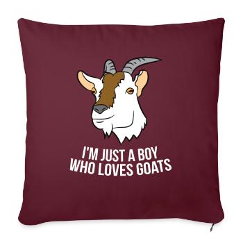 Un seul garçon de chèvres Aime - Housse de coussin décorative 45 x 45 cm - bordeaux - Devant