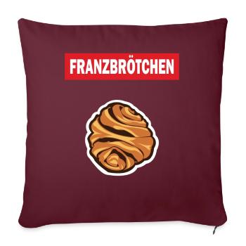 Franzbrötchen Hamburg Souvenir Bäcker Geschenkidee - Sofakissenbezug 45 x 45 cm - Burgunderrot - Vorne