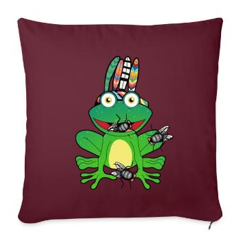 écologie grenouille insectes ami écologie environnement nature - Housse de coussin décorative 45 x 45 cm - bordeaux - Devant