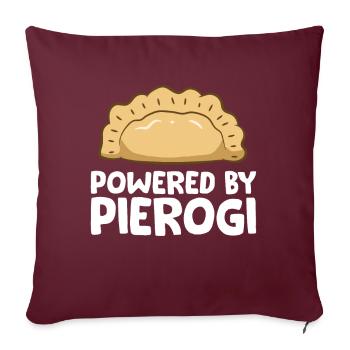 Powered by Pierogi Lustige Pierogi - Sofakissenbezug 45 x 45 cm - Burgunderrot - Vorne