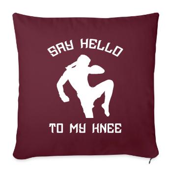 Muay Thai Thai Boxing - Sofakissenbezug 45 x 45 cm - Burgunderrot - Vorne