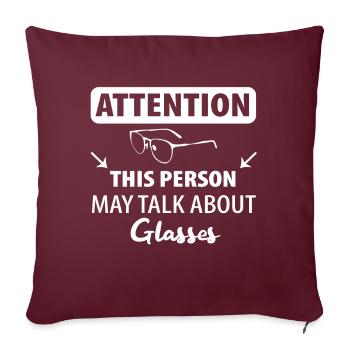 Opticiens ophtalmique Lunettes Porte-lunettes - Housse de coussin décorative 45 x 45 cm - bordeaux - Devant