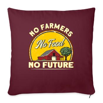Agriculteurs Agro-alimentaire Avenir - Housse de coussin décorative 45 x 45 cm - bordeaux - Devant