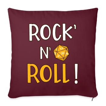 Rock'n'Roll! Humor Rollenspiel Musik d20 - Sofakissenbezug 45 x 45 cm - Burgunderrot - Vorne