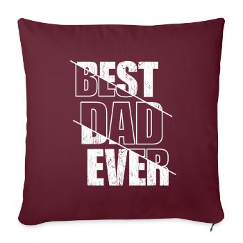 Meilleur papa de tous les temps - Housse de coussin décorative 45 x 45 cm - bordeaux - Devant