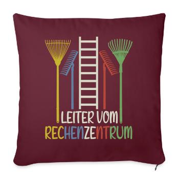 Leiter Vom Rechenzentrum - Garten Wortwitz - Sofakissenbezug 45 x 45 cm - Burgunderrot - Vorne