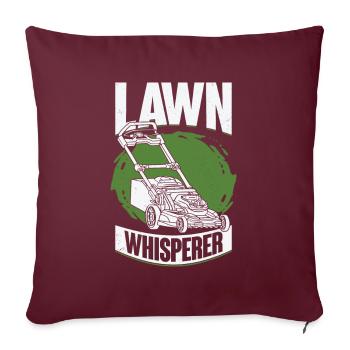 Rasenmäher Rasen Mähen Garten Gärtner Geschenk - Sofakissenbezug 45 x 45 cm - Burgunderrot - Vorne