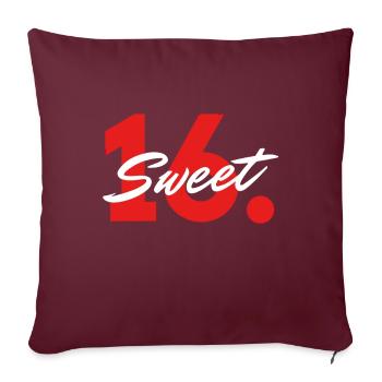 Sweet 16th - La fête d’anniversaire du 16ème anniversaire - Housse de coussin décorative 45 x 45 cm - bordeaux - Devant
