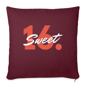 Sweet 16th - La fête d’anniversaire du 16ème anniversaire - Housse de coussin décorative 45 x 45 cm - bordeaux - Devant