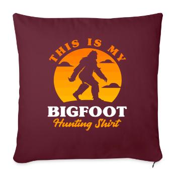Chemise Bigfoot Hunter - Housse de coussin décorative 45 x 45 cm - bordeaux - Devant