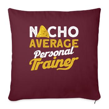 Fitness Workout Motivation Entraîneur personnel - Housse de coussin décorative 45 x 45 cm - bordeaux - Devant