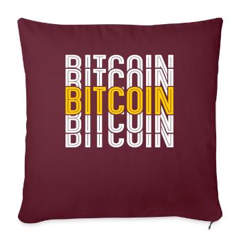 Bitcoin Bitcoin! - Sofakissenbezug 45 x 45 cm - Burgunderrot - Vorne