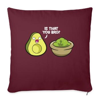 Le guacamole d’avocat est l’avocat drôle du bro - Housse de coussin décorative 45 x 45 cm - bordeaux - Devant