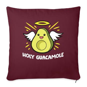 Avocat Ange Sacré Guacamole - Housse de coussin décorative 45 x 45 cm - bordeaux - Devant