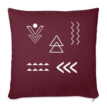 Rune Symbol Geschenk Ornament ethnisch Spirit Art - Sofakissenbezug 45 x 45 cm - Burgunderrot - Vorne
