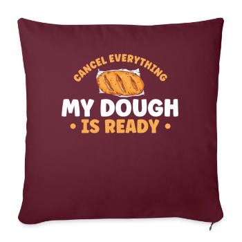 Pain Cuisson Cadeau Boulangerie Citation Boulanger - Housse de coussin décorative 45 x 45 cm - bordeaux - Devant