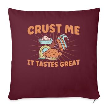 Pain Cuisson Cadeau Boulangerie Citation Boulanger - Housse de coussin décorative 45 x 45 cm - bordeaux - Devant