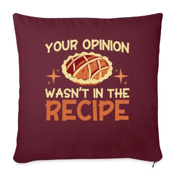 Pain Cuisson Cadeau Boulangerie Citation Boulanger - Housse de coussin décorative 45 x 45 cm - bordeaux - Devant