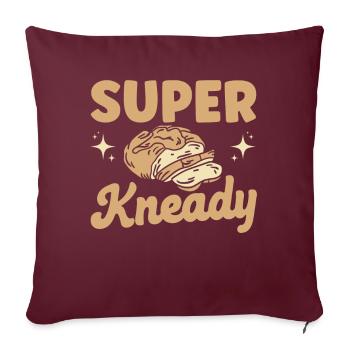 Pain Cuisson Cadeau Boulangerie Citation Boulanger - Housse de coussin décorative 45 x 45 cm - bordeaux - Devant