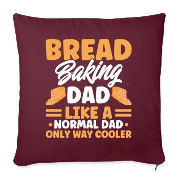 Pain Cuisson Cadeau Boulangerie Citation Boulanger - Housse de coussin décorative 45 x 45 cm - bordeaux - Devant