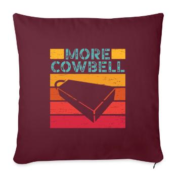 Plus de membres du Cowbell Band Funny Rock Band - Housse de coussin décorative 45 x 45 cm - bordeaux - Devant