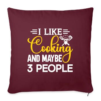 Chef Citation Cadeau Drôle Chef - Housse de coussin décorative 45 x 45 cm - bordeaux - Devant