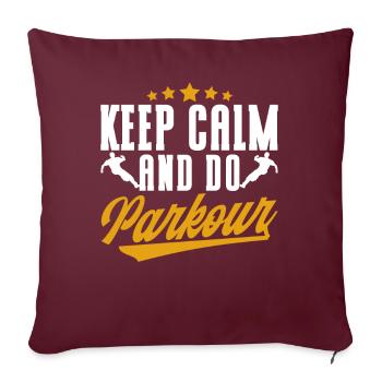 Parkour Cadeau Freerunning Parkour Runner - Housse de coussin décorative 45 x 45 cm - bordeaux - Devant