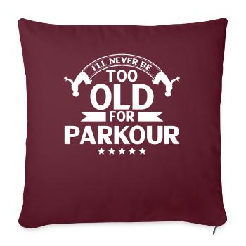 Parkour Cadeau Freerunning Parkour Runner - Housse de coussin décorative 45 x 45 cm - bordeaux - Devant
