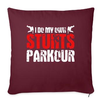 Parkour Cadeau Freerunning Parkour Runner - Housse de coussin décorative 45 x 45 cm - bordeaux - Devant