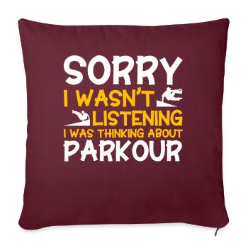 Parkour Cadeau Freerunning Parkour Runner - Housse de coussin décorative 45 x 45 cm - bordeaux - Devant
